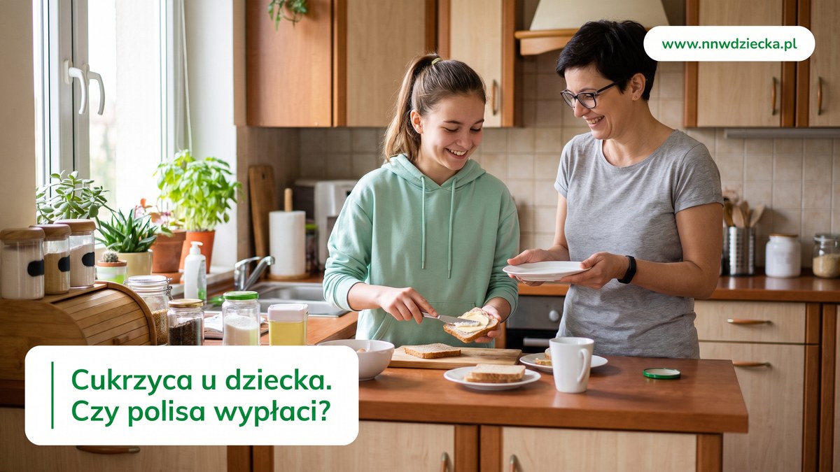 Nastolatek z pompą insulinową sprawdzający poziom glukozy w domu