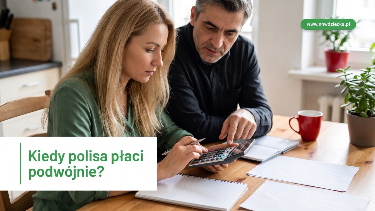 Kobieta i mężczyzna liczą na kalkulatorze przy stole w jasnym mieszkaniu